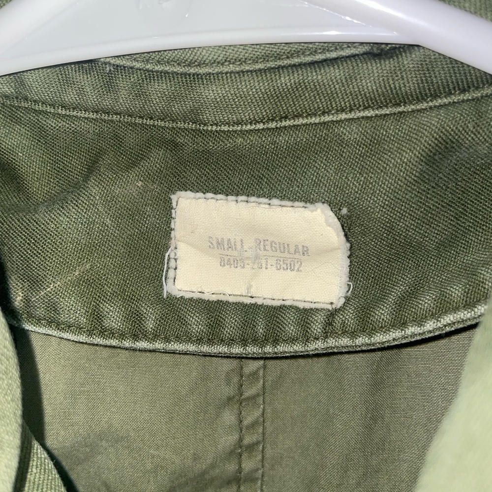 Vintage military Green Trench Coat sz Small Regular - Picture 2 of 4